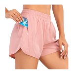 Short de sport femme - rose - running - respirant - fitness Short de sport femme - rose - running - respirant - fitness