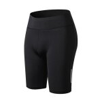 Short de sport femme - marque - yoga fitness - taille haute Élastiquée - bande réfléchissante Short de sport femme - marque - yoga fitness - taille haute Élastiquée - bande réfléchissante