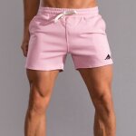 Short de sport homme courte en coton imprime running jogging - rose