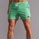 Short de sport homme courte en coton imprime running jogging - vert