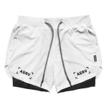 Short de sport homme - respirant et séchage rapide - blanc - pour running fitness Short de sport homme - respirant et séchage rapide - blanc - pour running fitness