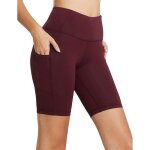 Shorts de sport luxe femme - qw289 bordeaux - coupe slim - nylon 75%