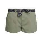 Short - superdry - femme - vintage chino - kaki - coton Short - superdry - femme - vintage chino - kaki - coton