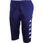 Short de training junior - kappa - bardino - bleu marine - 100% polyester - respirant
