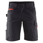 Short de travail blaklader ripstop - noir / rouge