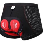 Shorts de vlo gel 3d rembourr - homme - noir - respirant schage rapide