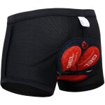 Shorts de vlo gel 3d rembourr - unisexe - noir - vtt - cyclisme sport