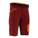 Short vtt pour homme silvini rango pro - rouge - merlot / orange - respirant - 4 poches zipp�es