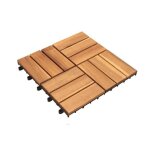 Shot case - lot de 10 dalles clipsables en bois dacacia fsc - 30 x 30 x 24 cm