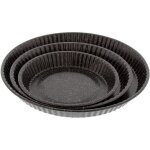 Moules  tarte - pradel excellence - lot de 3 - acier carbone - diamtres 20 24 31 cm - faon pierre
