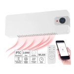 Radiateur soufflant - sichler - wlan - cramique - 2000 w - cran led - compatible google & alexa