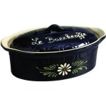 Siegfried - terrine - 41. 5 cm - capacit 5 l - bleu / fleurs blanches - baeckeoffe n7