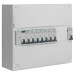 Tableau 1 range pr - quip 1 inter. diff. 40a type ac + 8 disjoncteurs