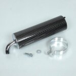 Silencieux cartouche de pot d�chappement 2 vis 37mm carbone chrome pour scooter