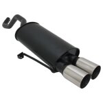 Silencieux echappement renault clio iii de 2005 a 2013 sortie 2 x 76mm - 34098729