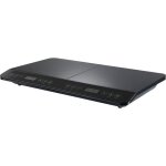 Silver style 1975 plaque induction 2 feux - 3400 w - black christal
