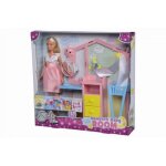 Poup�e - simba - steffi love newborn baby room - poup�e enceinte - lit b�b� - table � langer