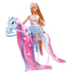Simba - steffi love princesse et cheval - poup�e mannequin 29cm - robe + tiare - accessoires de coiffure ...