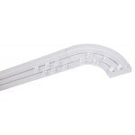 Simi rail de plafond tringle en pvc pour rideaux  crochets blanc double rail courb 120 cm