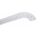 Simi rail de plafond tringle en pvc pour rideaux � crochets blanc double rail courb� 360 cm