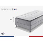 Simmons sw5 ensemble 90 x 190 matelas + sommier - ep. 29 cm - no flip - ressorts ensachs - ferme - fabriqu ...