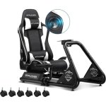 Simulateur de conduitesupport volantsi�ge de simulation pour pc avec haut - parleursblanc