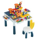 Sinbide�table de blocs double face avec 300 blocs ensemble table pour enfantstable dactivit�s avec chaise ...