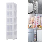 Sinbide meuble de rangement tour de rangement plastique - salle de bain cuisine bureau - 5 tiroirs blanc ...