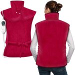 Sinnlein coussin chauffant electrique bordeaux pour le dos nuque paules chauffage du dos avec arrt ...