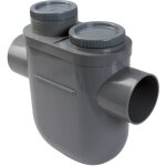 Siphon de parcours pvc gris vertical - m�le / femelle - diam�tre 100 mm - nicoll