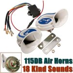 Siren loud air snail horn magie 18 sons car truck 12v