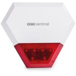 Sirne extrieure filaire additionnelle kitalarm - scs sentinel - porte 80m - alerte sonore et lumineuse ...