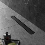 Sirhona caniveau de douche noir 360° italienne siphon double face hauteur réglable avec filtre à canal ... Sirhona caniveau de douche noir 360° italienne siphon double face hauteur réglable avec filtre à canal ...