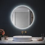 Sirhona miroir rond lumineux salle de bain led eclairage intgr avec fonction anti - bue 80cm mirroir ...