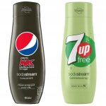 Sirop pour sodastream - pepsi max et 7up zero - 2x440ml - sans sucre - jusqu 18l de boisson