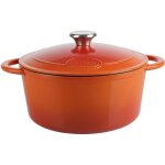 Sitram cocotte tradifonte - 712573 - 5l fonte émaillée ronde blanc et orange - tous feux dont induction ... Sitram cocotte tradifonte - 712573 - 5l fonte émaillée ronde blanc et orange - tous feux dont induction ...