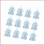 Sjlerst lot de 12 biberons � bonbons pour d�coration de f�te de bapt�me (bleu)