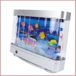 Lampe daquarium - sjlerst - mini veilleuse - poissons tropicaux - couleurs vives - 30x225x7 cm