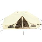 Tente tipi en coton skandika freya - 12 personnes - sol amovible - parois latrales enroulables