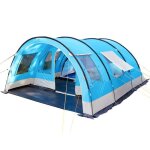 Skandika helsinki - tente familiale tunnel - 525 x 410 cm - 6 personnes - bleu