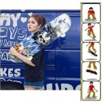 Skateboard xuanyu - glisse urbaine - flash quatre roues - motif de cr�ne