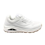 Baskets - skechers - uno - semelle  mmoire de forme - durabuck - couleur blanche