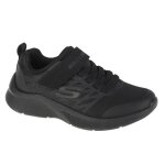 Sneakers - skechers - microspec texlor 403770l - bbk - noir - lacets et scratch - enfant (gar�on)