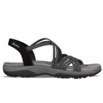 Sandales pour femme - skechers - reggae slim - turn it up - noir