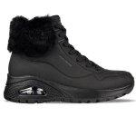 Bottes femme - skechers - uno rugged - fall air 167274 - bbk - noir - lacets - cuir