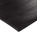 Skin - tapis salon ou chambre en cuir tress� pour une ambiance chaleureuse 120 x 170 cm noir