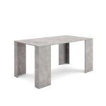 Skraut home - table console extensible - 160 - 8 personnes - ciment - moderne