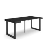 Skraut home - table console extensible - 180 - 8 personnes - pieds bois massif - noir Skraut home - table console extensible - 180 - 8 personnes - pieds bois massif - noir