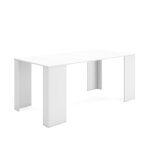 Skraut home - table console extensible - blanc - pour 8 personnes - 180 cm