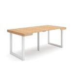 Skraut home - table console extensible - ch�ne - 180 cm - 8 personnes - pieds bois massif